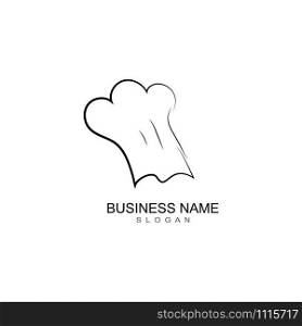 hat chef logo template vector illustration