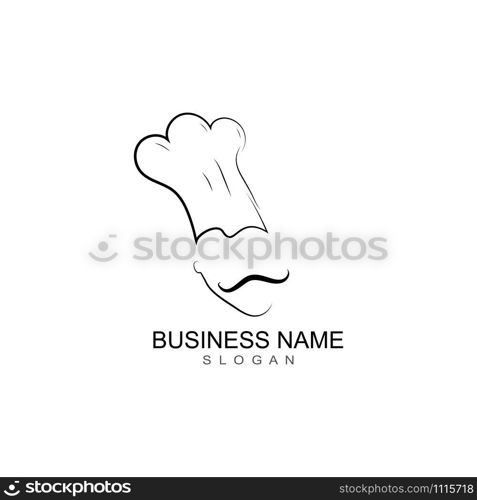 hat chef logo template vector illustration