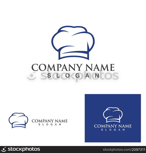 hat chef logo template vector illustration