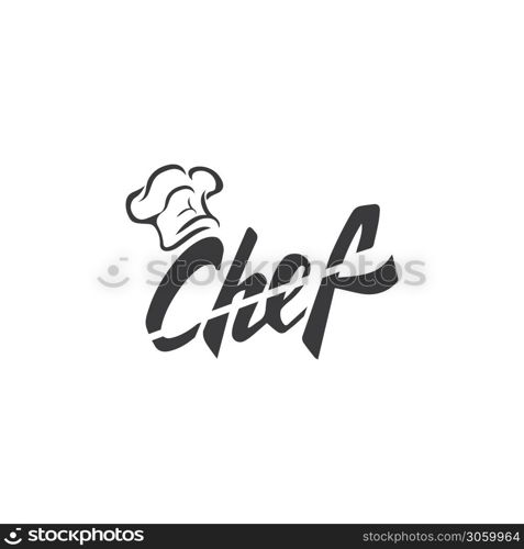 hat chef logo template vector illustration