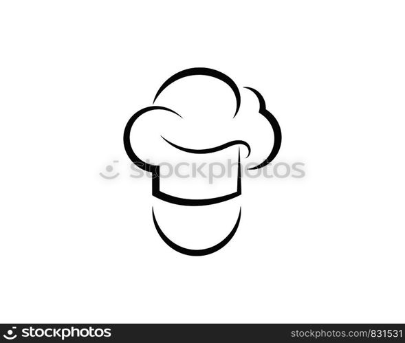 hat chef logo template vector illustration