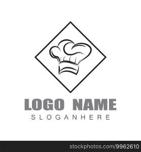 hat chef logo template vector illustration