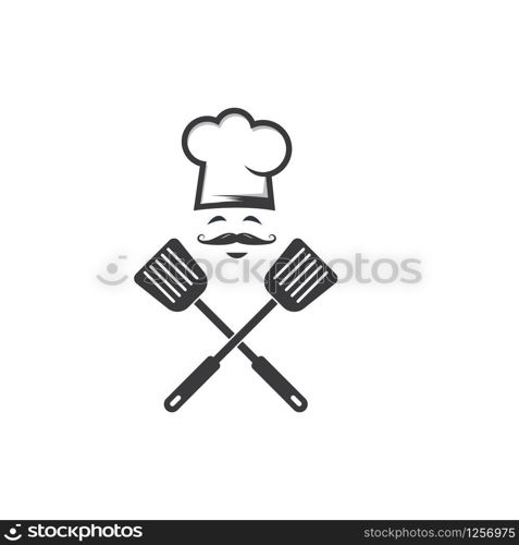 hat chef logo vector illustration design