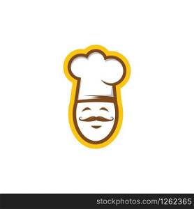 hat chef logo vector illustration design