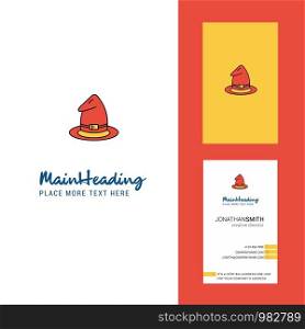 Hat Creative Logo and business card. vertical Design Vector