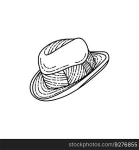 Hat drawing artwork style creative design Vector Image
