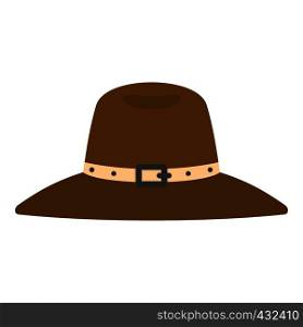 Hat icon flat isolated on white background vector illustration. Hat icon isolated