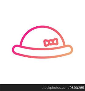 Hat icon gradient pink yellow summer beach illustration vector element and symbol perfect.
