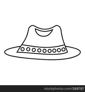 Hat icon. Outline illustration of hat vector icon for web. Hat icon, outline style