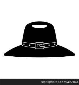 Hat icon. Simple illustration of hat vector icon for web. Hat icon, simple style