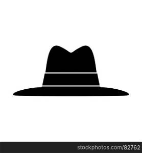 Hat it is black icon . Simple style .. Hat it is black icon .