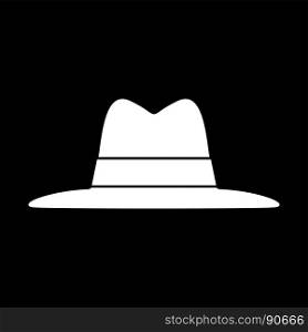 Hat it is white icon .. Hat it is white icon . Flat style .