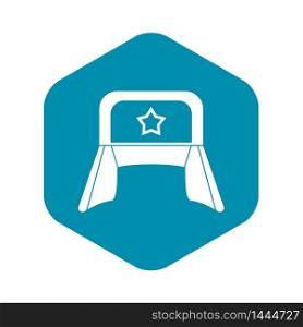 Hat with earflaps icon. Simple illustration of hat with earflaps vector icon for web. Hat with earflaps icon, simple style