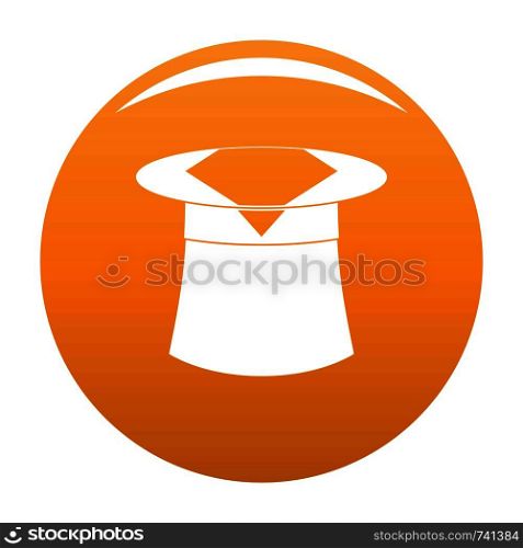 Hat with napkin icon. Simple illustration of hat with napkin vector icon for any design orange. Hat with napkin icon vector orange