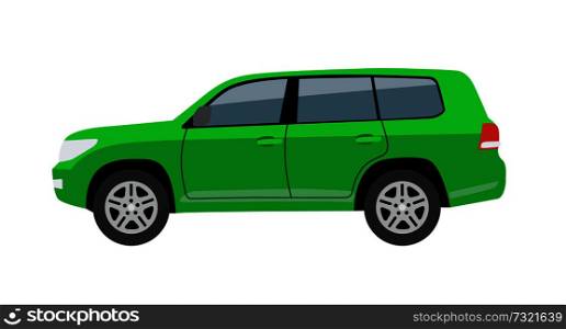 Hatchback car body configuration with a rear door swings upward to provide access to cargo area, toy automobile Christmas present vector illustration. Hatchback Car Body Toy Auto Vector Illustration