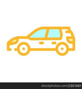 hatchback car body type color icon vector. hatchback car body type sign. isolated symbol illustration. hatchback car body type color icon vector illustration