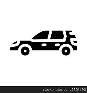 hatchback car body type glyph icon vector. hatchback car body type sign. isolated contour symbol black illustration. hatchback car body type glyph icon vector illustration