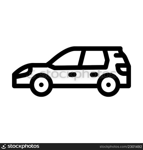 hatchback car body type line icon vector. hatchback car body type sign. isolated contour symbol black illustration. hatchback car body type line icon vector illustration