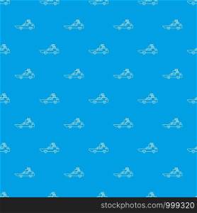 Hatchback with boxes pattern vector seamless blue repeat for any use. Hatchback with boxes pattern vector seamless blue