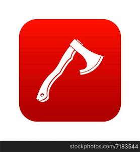 Hatchet icon digital red for any design isolated on white vector illustration. Hatchet icon digital red