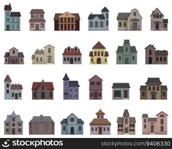 Haunted house icons set cartoon vector. Halloween ghost. Fear spooky. Haunted house icons set cartoon vector. Halloween ghost