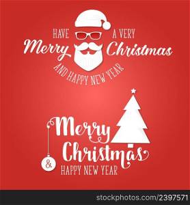 Have a very Merry Christmas and happy new year. Vector illustration. Xmas design for congratulation cards, invitations, banners and flyers.. Merry Christmas greeting card. Vector illustration.