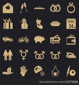 Have dinner icons set. Simple set of 25 have dinner vector icons for web for any design. Have dinner icons set, simple style