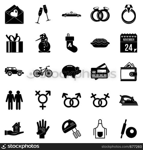Have dinner icons set. Simple set of 25 have dinner vector icons for web isolated on white background. Have dinner icons set, simple style