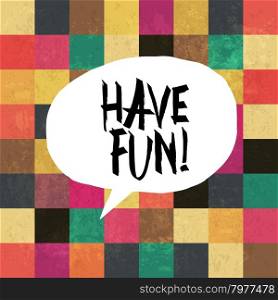 Have fun! Colorful aged squares pattern. Grunge layers can be easy editable or removed.