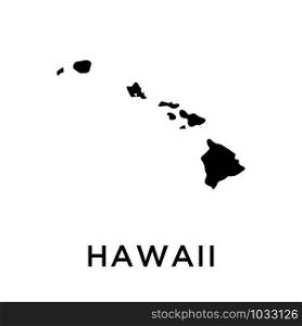 Hawaii map icon design trendy