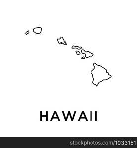 Hawaii map icon design trendy