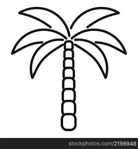 Hawaii palm icon outline vector. Summer tree. Tropic palm. Hawaii palm icon outline vector. Summer tree
