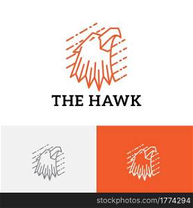 Hawk Eagle Falcon Head Predator Bird Vintage Classic Logo