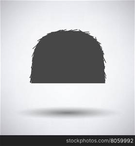 Hay stack icon on gray background with round shadow. Vector illustration.
