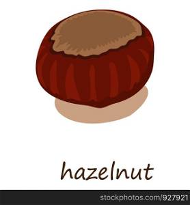 Hazelnut icon. Isometric illustration of hazelnut vector icon for web. Hazelnut icon, isometric 3d style
