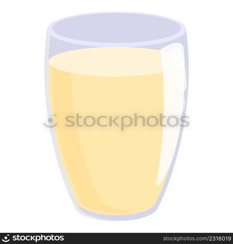 Hazelnut milk glass icon cartoon vector. Vegetable drink. Vegan food. Hazelnut milk glass icon cartoon vector. Vegetable drink