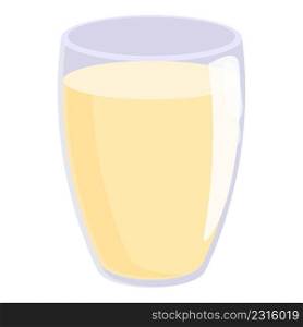 Hazelnut milk glass icon cartoon vector. Vegetable drink. Vegan food. Hazelnut milk glass icon cartoon vector. Vegetable drink