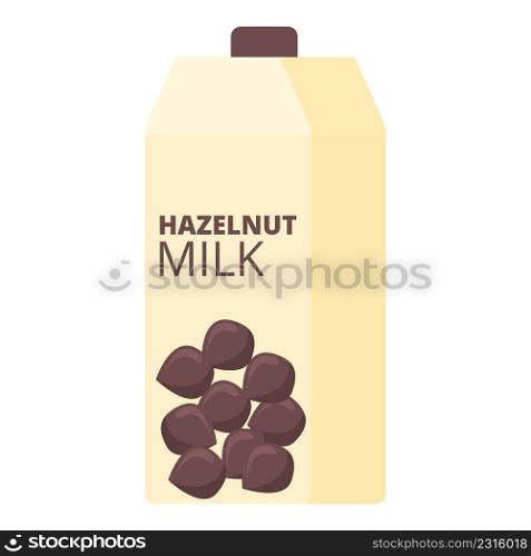 Hazelnut milk icon cartoon vector. Vegetable drink. Vegan food. Hazelnut milk icon cartoon vector. Vegetable drink