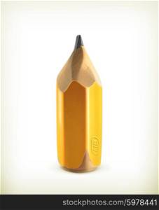 HB graphite pencil, vector icon