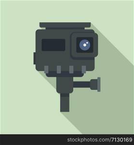 Hd action camera icon. Flat illustration of hd action camera vector icon for web design. Hd action camera icon, flat style