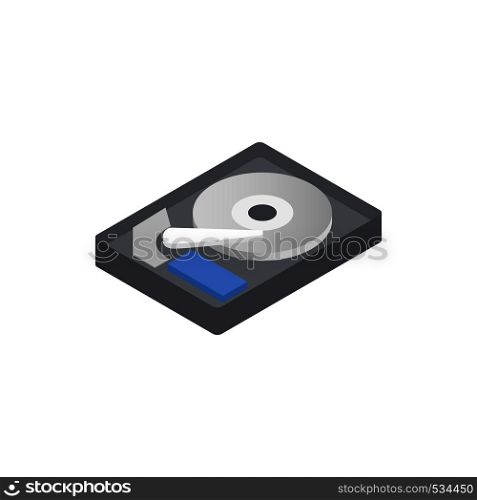 HDD icon in isometric 3d style on a white background. HDD icon, isometric 3d style