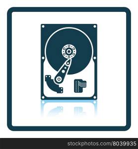 HDD icon. Shadow reflection design. Vector illustration.