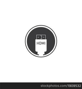 HDMI connector vector icon,illustration logo template.