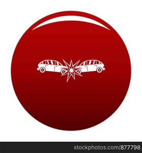 Head collision icon. Simple illustration of head collision vector icon for any design red. Head collision icon vector red
