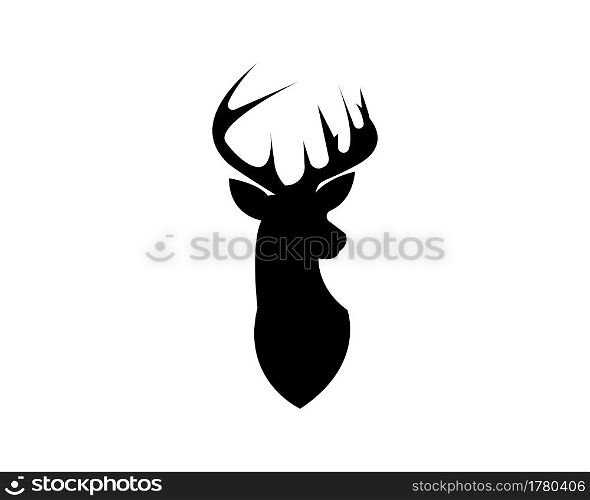 Head Deer silhouette logos
