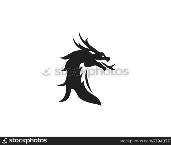 Head dragon logo template vector illustration