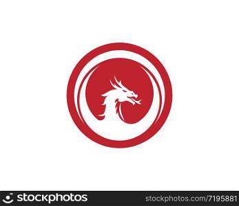 Head dragon logo template vector illustration