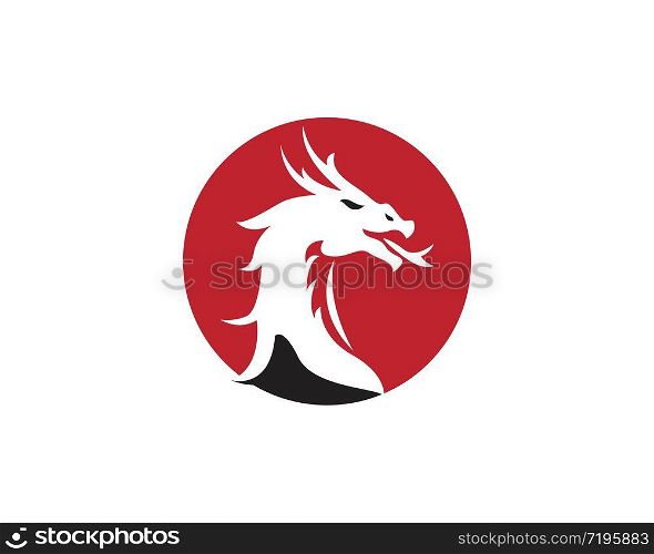 Head dragon logo template vector illustration