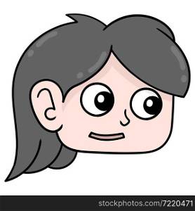 head girl cartoon emoticon