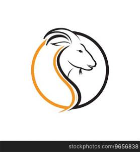 head Goat Logo and symbol Template vector icon illustration design